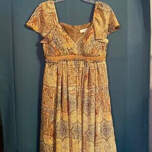 Coldwater Creek Flowy Bohemian Pattern Dress